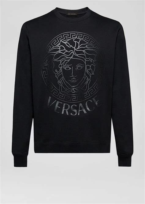 versace pullover herren blau|versace men's sweater.